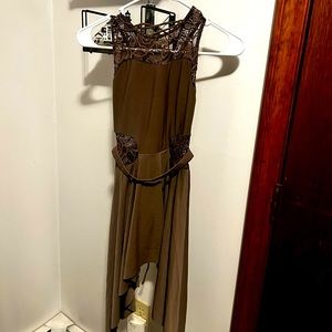 Brown lyrical Leo dress with beautiful back lacing